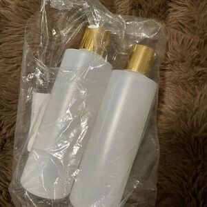 White and Gold Push top Bottles